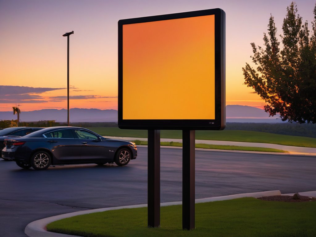 Digital menu board installation at a quick-service drive-thru