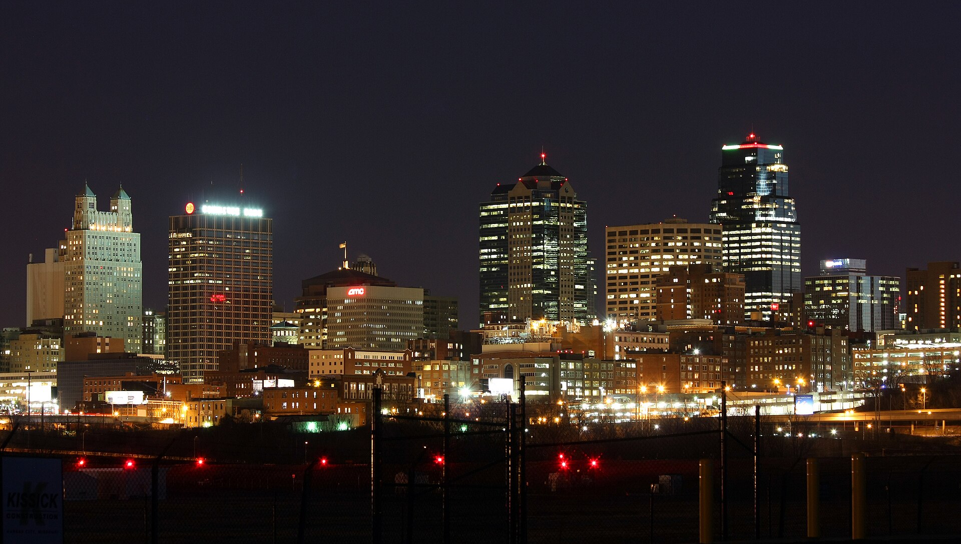 Kansas City skyline at night