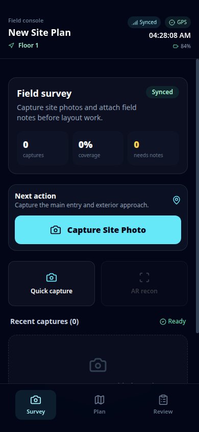 USS Suite mobile site survey on a tablet